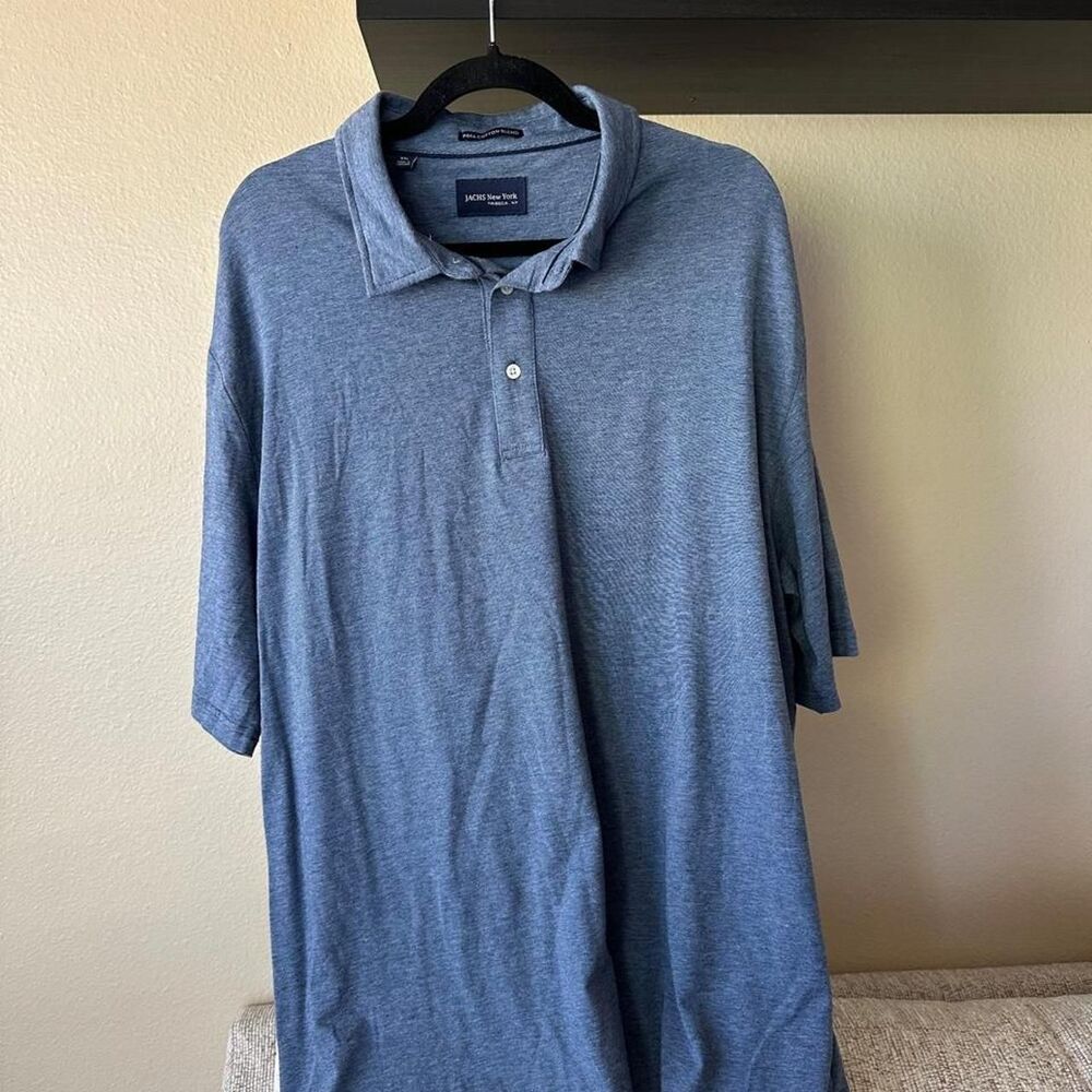 Jachs Men's Blue and Grey Polo-shirts